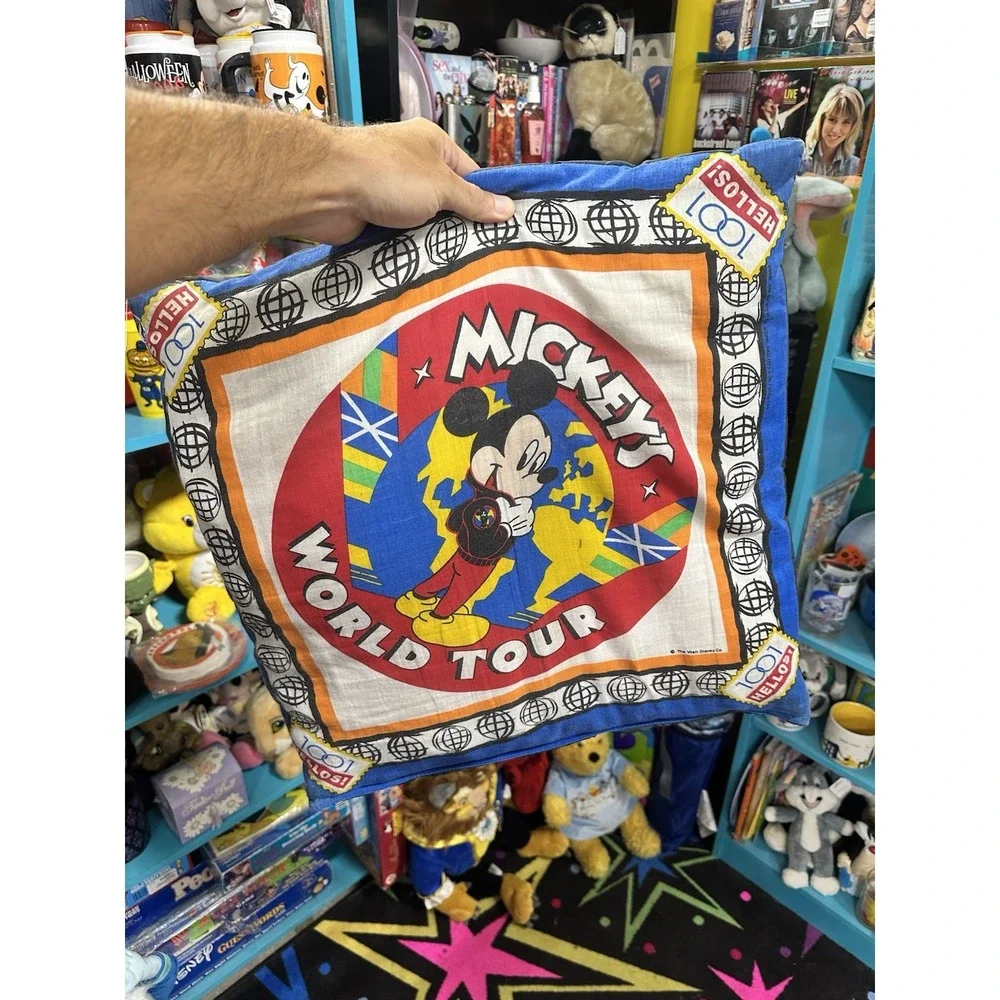 Vintage Mickey's World‎ Tour Pillow